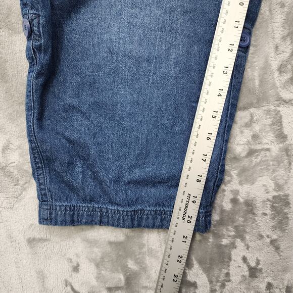 Woman Within Shorts Womens 14W Blue Pull On Convertible Length Cargo Bermuda - Picture 9 of 11